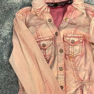 Guess pink XS button down shirt/blouse
